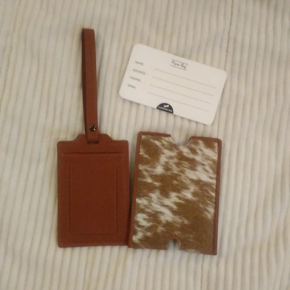 Cowhide Myra bag luggage tag
